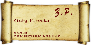 Zichy Piroska névjegykártya
