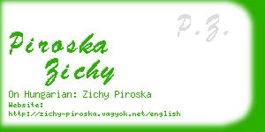 piroska zichy business card